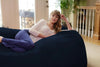 Huge Bean Bag Sofa 5 Feet With Memory Foam Filler - Navy Blue