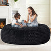 Giant Bean Bag Chair 6 Feet With Memory Foam Filler - Black