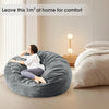Giant Convertible Bean Bag Chair 6ft Size With Memory Foam Filler, Folds From Chair To Mattress- Charcoal