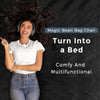 Giant Convertible Bean Bag Chair Extra Large Size With Memory Foam Filler, Folds From Chair To Mattress