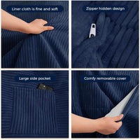 Giant Convertible Bean Bag Chair Extra Large Size With Memory Foam Filler, Folds From Chair To Mattress