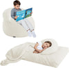 Bean Bag Chair Bed for Kids, Convertible Fairy and Dinosaur Bean Bag Folds from Lazy Chair to Floor Mattress Bed