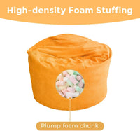 Giant Convertible Bean Bag Chair Extra Large Size With Memory Foam Filler, Folds From Chair To Mattress