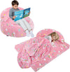Bean Bag Chair Bed for Kids, Convertible Fairy and Dinosaur Bean Bag Folds from Lazy Chair to Floor Mattress Bed