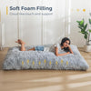 3 in 1 Bean Bag Chair, Giant Bean Bag Sofa Bed, Floor Mattress with High-Density Foam Filling, Bean Bag Chair for Adult