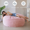 Giant Bean Bag Chair Bed for Adults, Convertible Beanbag Folds from Lazy Chair to Floor Mattress Bed