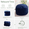 Giant Convertible Bean Bag Chair Large Size With Memory Foam Filler, Folds From Chair To Mattres