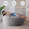Giant Bean Bag Chair Bed for Adults, Convertible Beanbag Folds from Lazy Chair to Floor Mattress Bed