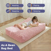 Bean Bag Chair Bed for Kids, Convertible Bean Bag Folds from Lazy Chair to Floor Mattress Bed