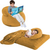 Bean Bag Chair Bed for Kids, Convertible Fairy and Dinosaur Bean Bag Folds from Lazy Chair to Floor Mattress Bed
