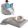 Bean Bag Chair Bed for Kids, Convertible Fairy and Dinosaur Bean Bag Folds from Lazy Chair to Floor Mattress Bed