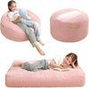 Bean Bag Chair Bed for Kids, Convertible Bean Bag Folds from Lazy Chair to Floor Mattress Bed