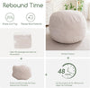 Giant Convertible Bean Bag Chair Large Size With Memory Foam Filler, Folds From Chair To Mattres