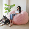 Giant Bean Bag Chair Bed for Adults, Convertible Beanbag Folds from Lazy Chair to Floor Mattress Bed