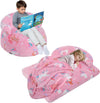 Bean Bag Chair Bed for Kids, Convertible Fairy and Dinosaur Bean Bag Folds from Lazy Chair to Floor Mattress Bed