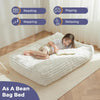 Bean Bag Chair Bed for Kids, Convertible Bean Bag Folds from Lazy Chair to Floor Mattress Bed