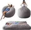 Giant Bean Bag Chair Bed for Adults, Convertible Beanbag Folds from Lazy Chair to Floor Mattress Bed