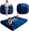 Giant Convertible Bean Bag Chair Large Size With Memory Foam Filler, Folds From Chair To Mattres