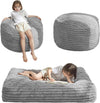 Bean Bag Chair Bed for Kids, Convertible Bean Bag Folds from Lazy Chair to Floor Mattress Bed
