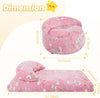 Bean Bag Chair Bed for Kids, Convertible Fairy and Dinosaur Bean Bag Folds from Lazy Chair to Floor Mattress Bed