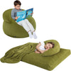 Bean Bag Chair Bed for Kids, Convertible Fairy and Dinosaur Bean Bag Folds from Lazy Chair to Floor Mattress Bed