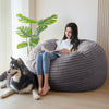 Giant Bean Bag Chair Bed for Adults, Convertible Beanbag Folds from Lazy Chair to Floor Mattress Bed