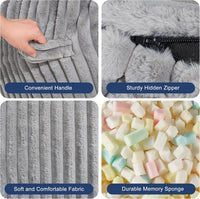 Giant Bean Bag Chair 6 Feet Liner Pattern With Filler - Grey