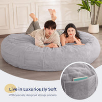 Giant Bean Bag Chair 6 Feet Fluffy and Large With Filler