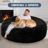 Giant Bean Bag Chair 5 Feet Liner Pattern With Filler - Black