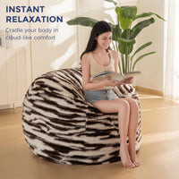 Giant Bean Bag Chair Bed for Adults, Convertible Beanbag Folds from Lazy Chair to Floor Mattress Bed