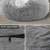 Giant 6ft Fur Bean Bag Round ( Fillers are included- Complete Set)