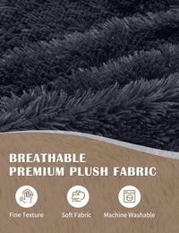 Giant Convertible Bean Bag Chair 6ft Size With Memory Foam Filler, Folds From Chair To Mattress- Light Black