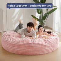 Giant Bean Bag Chair 6 Feet Liner Pattern With Filler - Grey