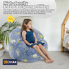 Bean Bag Chair Bed for Kids, Convertible Fairy and Dinosaur Bean Bag Folds from Lazy Chair to Floor Mattress Bed
