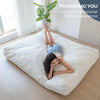 Giant Bean Bag Chair Bed for Adults, Convertible Beanbag Folds from Lazy Chair to Floor Mattress Bed