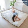 Giant Bean Bag Chair Bed for Adults, Convertible Beanbag Folds from Lazy Chair to Floor Mattress Bed