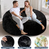 Giant Bean Bag Chair 5 Feet Liner Pattern With Filler - Black