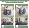 Giant Convertible Bean Bag Chair Large Size With Memory Foam Filler, Folds From Chair To Mattres