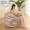 Giant Bean Bag Chair Bed for Adults, Convertible Beanbag Folds from Lazy Chair to Floor Mattress Bed