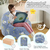 Bean Bag Chair Bed for Kids, Convertible Fairy and Dinosaur Bean Bag Folds from Lazy Chair to Floor Mattress Bed