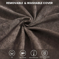 Giant Convertible Bean Bag Chair 6ft Size With Memory Foam Filler, Folds From Chair To Mattress- Light Black
