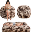 Giant Bean Bag Chair Bed for Adults, Convertible Beanbag Folds from Lazy Chair to Floor Mattress Bed