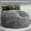 Giant Bean Bag Chair 5 Feet Faux Fur Liner With Memory Foam Filler - Grey