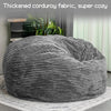 Giant Bean Bag Chair 5 Feet Faux Fur Liner With Memory Foam Filler - Grey