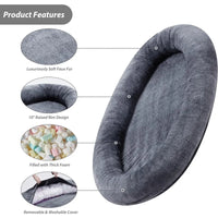 6ft Large Human Dog Bean Bag Bed With Blanket
