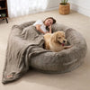 6ft Large Human Dog Bean Bag Bed With Blanket