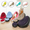 Adult Size Bean Bag Chair With Footrest - Inflatable