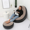 Adult Size Bean Bag Chair With Footrest - Inflatable