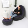 Adult Size Bean Bag Chair With Footrest - Inflatable