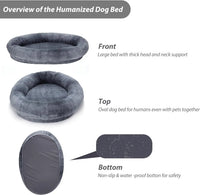 6ft Large Human Dog Bean Bag Bed With Blanket